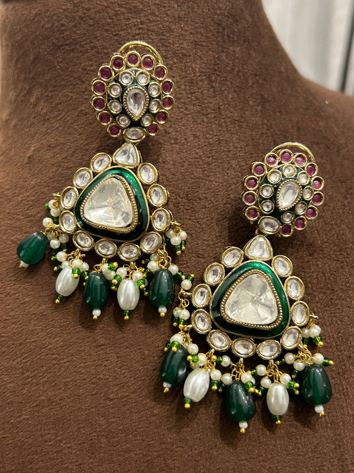 Royal Heritage Green Kundan Choker Set